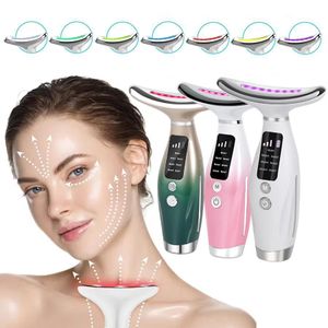 Appareil de beauté multifonctionnel 7-en-1 pour le visage et le cou, rechargeable