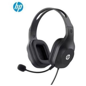 Hp Casque stéréo  DHH-1601 avec une clarté de qualité studio et un micro - Noir avec micro - Noir