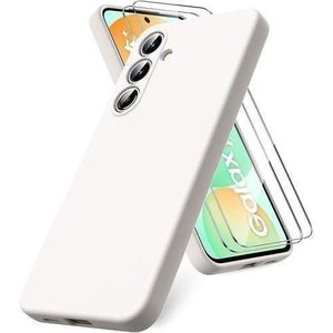 Coque Silicone Compatible Pour Samsung Galaxy A17 Avec Antichocs - blanc