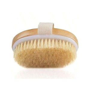 Brosse exfoliante pour le corps 1pc avec poils en bois naturel - masseur doux et délicat pour un nettoyage en profondeur
