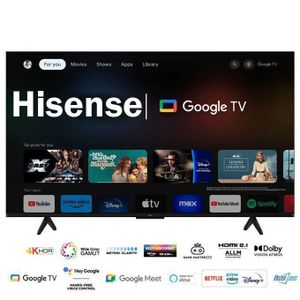 Hisense TV LED GOOGLE 55" QLED Pouces  - Wi-Fi - UHD TV -4K  Androïd  – -Youtub-Prime Noir  - 24 Mois De Garantie  