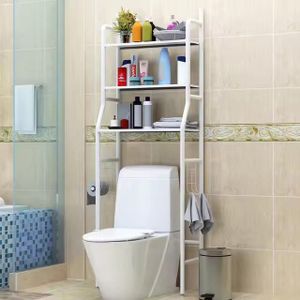 Rangement Toilettes Avec Etagere-Support WC