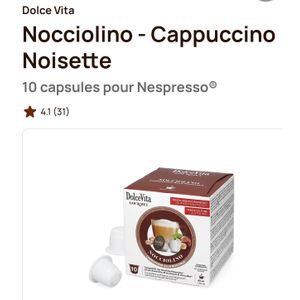 Dolce Vita Nocciolino - Cappuccino Noisette 10 capsules pour Nespresso®