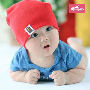 Arsuxeo Chapeau de bébé chaud pour fille, enfant, tout-petit, bébé, coton rouge doux et mignon