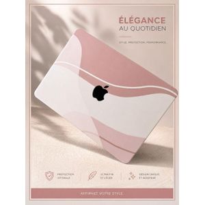 Kit Coque Macbook : Kiit de Protection Matte Marron-rose pour Macbook Air et Pro *Regardez derrière la machine pour voir le numéro du modèle sa commence par A*