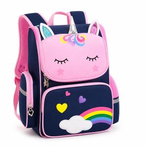 Sac à Dos Scolaire Enfant Licorne Arc-en-Ciel