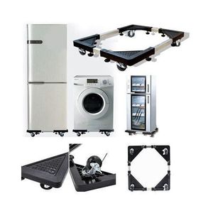 Support Mobile Multifonctionnel Réglable Base Moyen Pour RÉFRIGÉRATEUR, MACHINE À Laver-Noir