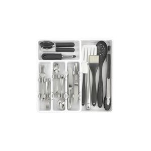 Range Couverts Modulable Et Extensible -Blanc /Noir