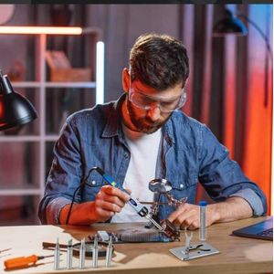 Kit de fer à souder électronique - Pistolet à souder numérique LCD 80 W avec interrupteur marche/arrêt, température réglable et chauffage rapide, conception thermostatique, outil de soudage HD 