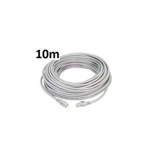 Cordon Câble  Réseau-RJ45 - CAT6 - Blindé Et Serti-10M- GRIS