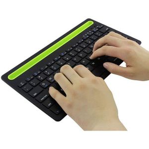 Clavier de tablette rechargeable double mode Point silencieux avec support pour téléphone portable IOS/Windows/Android 