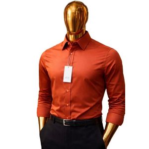 Chemise De Bureau Classique A Manches Longues Pour Homme