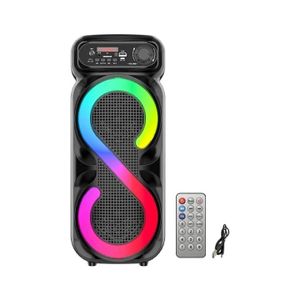  Enceinte Bluetooth LED RGB Double Bass