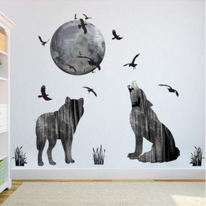 Wall Sticker - Wolf in the Full Moon
