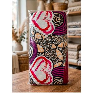   chic Pagne Wax "Coeurs Vibrants couleur multicolore