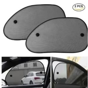 Pare-soleil universel pour voiture – Visière pliable réfléchissante pour pare-brise et vitres latérales – Accessoire de protection – Lot de 2 – Noir