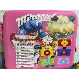 Boat Tablette Educative Miraculous 8Go RAM 512Go Android 13.0 - 7" 5000 mAh  Avec Puce - SIM 5G et Double Camera
