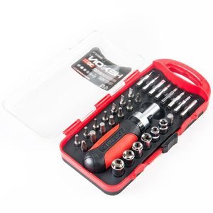 Kit de Tournevis à Cliquet 30 Pièces – Poignée Ergonomique TPR avec Embouts CR-V Multifonctions