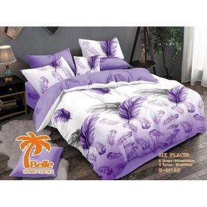 Belle Lot de 2 Draps et 4Taies - Confort et Élégance pour Lit 3 Places  HG