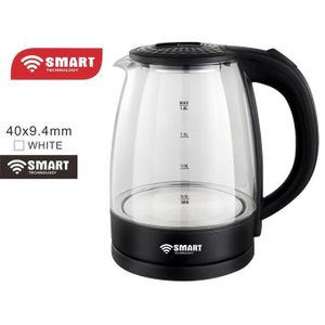 Smart Bouilloire Electrique -STPE-990V-En Verre Transparent 1,8L-Blanc