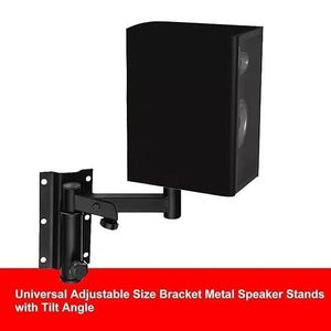 support de haut-parleur mural universel avec réglage d'inclinaison et de rotation d'une capacité de 36 kg (paquet de 1)