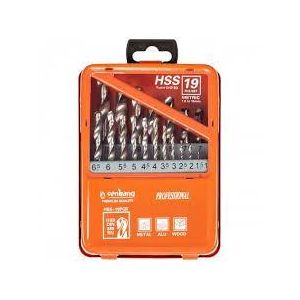 Coffret de 19 forets HSS (en boîte et métallique)