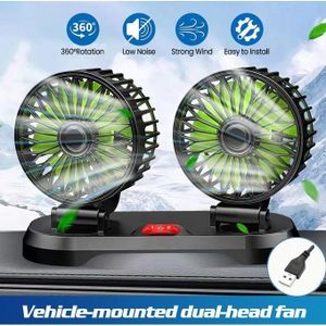 Ventilateur de voiture portable universel à double tête
