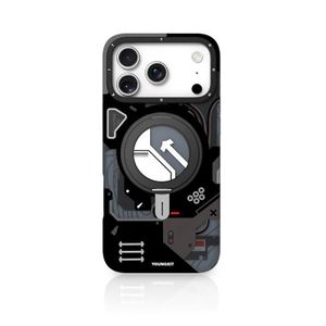 YOUNGKIT Étui MagSafe avec Support Rotatif pour iPhone 17 Pro Max/17 Pro-Noir