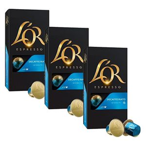 Nespresso NESPRESSO® L’OR CAPSULES DECAFFEINATO 06 INTENSITÉ 06 (PACK 3x10 CAPSULES 30)