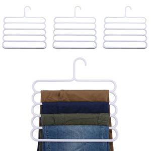 ShebSheb Cintre Pantalon 5 Niveaux Épaissi – Organisateur de Placard Robuste en PP, Antidérapant pour Pantalons, Écharpes & Cravates