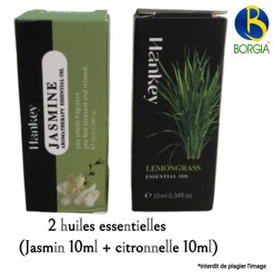 2 Huiles essentielles (jasmin + citronnelle)