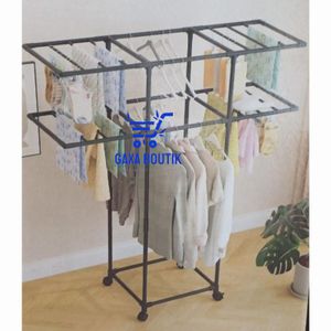 Séchoir à linge vertical robuste Polygon avec roulettes universelles