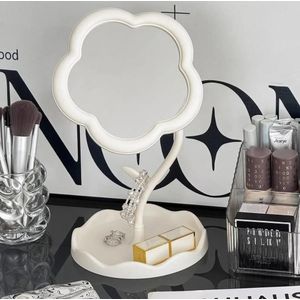 Fashion & Style Miroir de maquillage de bureau en forme de fleur,creatif , tendance pour chambre ou dortoir,design esthétique 