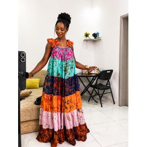 Mode Robe longue bohème multicolore – Élégance & confort