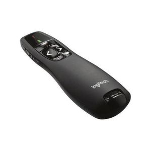 Logitech R400 Télécommande de Présentation sans Fil, 2,4 GHz/Récepteur USB, Pointeur Laser Rouge, Portée de 15 Mètres, 6 Boutons, Commande Intuitive de...