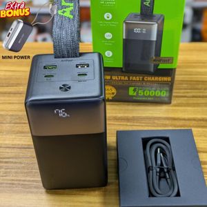 Oraimo Power Bank PowerJet 501 – 50 000 mAh – Charge Ultra-Rapide 85W – AniFast™+ un Mini power offert