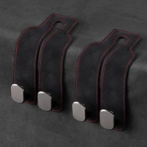 2 Pièces Crochet de Voiture Dissimulé Double Crochet pour Dossier de Siège Support pour Téléphone Portable Multifonctionnel pour Siège Arrière de Voiture - Noir