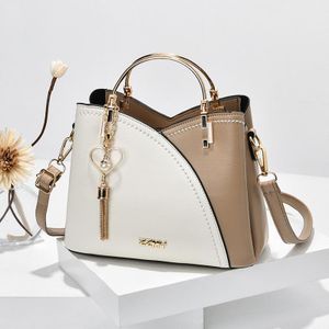sac à mainbicolor-blanc cassé et beige