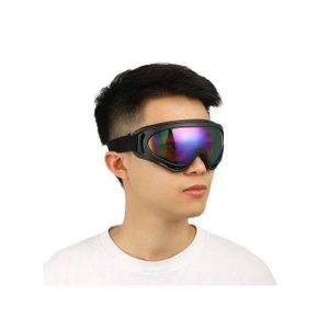 Lunettes Anti-Poussière De Protection De Moto Noir Anti-Vent Pour Motocross Sport De Plein Air