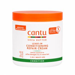 Cantu Shea Butter Leave-In Conditioning Repair Cream 453g – Crème Réparatrice Sans Rinçage au Beurre de Karité