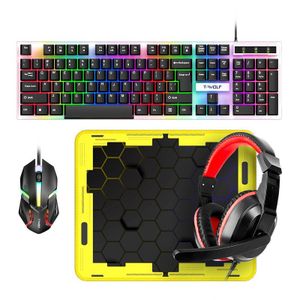 Kit Gamer 4en1 T-Wolf TF-240 Clavier-Souris-Tapis-Casque