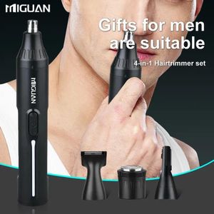 Kit de Toilettage Professionnel 4-en-1 : Tondeuse à cheveux nez et oreilles rechargeable par USB, rasoir à barbe et sourcils, épilateur corporel