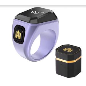 Chapelet électronique musulman intelligent en bague avec boîtier de recharge.