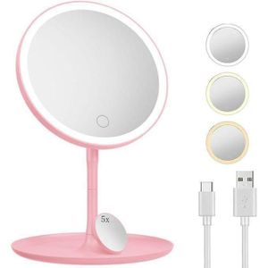 Agréable Miroir De Maquillage LED De Bureau Avec Lumière