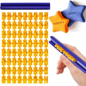 Tampons à Biscuits Alphabétiques avec Lettres Majuscules et Chiffres