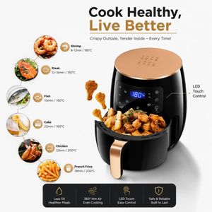 SILVER CREST  Friteuse Sans Huile 6L 2400W – Écran Tactile LED
