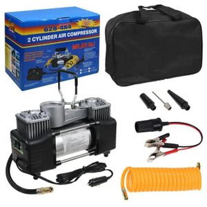 Pompe électrique pour voiture, Compresseur d'air à double cylindre 12v