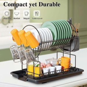 Spéciale Étagère à Assiettes Et Bols De Cuisine à 2 Niveaux