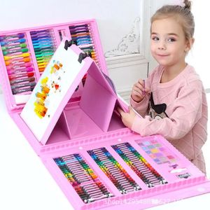 208 pieces Kit de coloriage pour dessin  coffret de dessin crayon de couleur et feutres pour enfant 