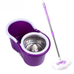 Kit de nettoyage balai serpillière rotatif avec seau essoreur